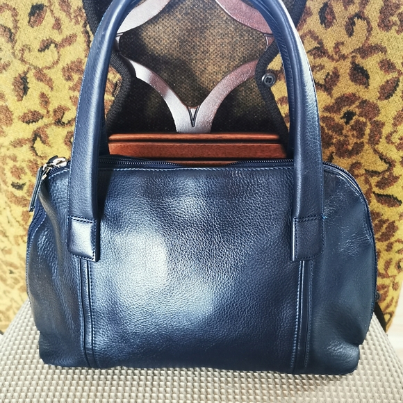 Derek Alexander Navy Blue Leather Bag - Picture 5 of 16
